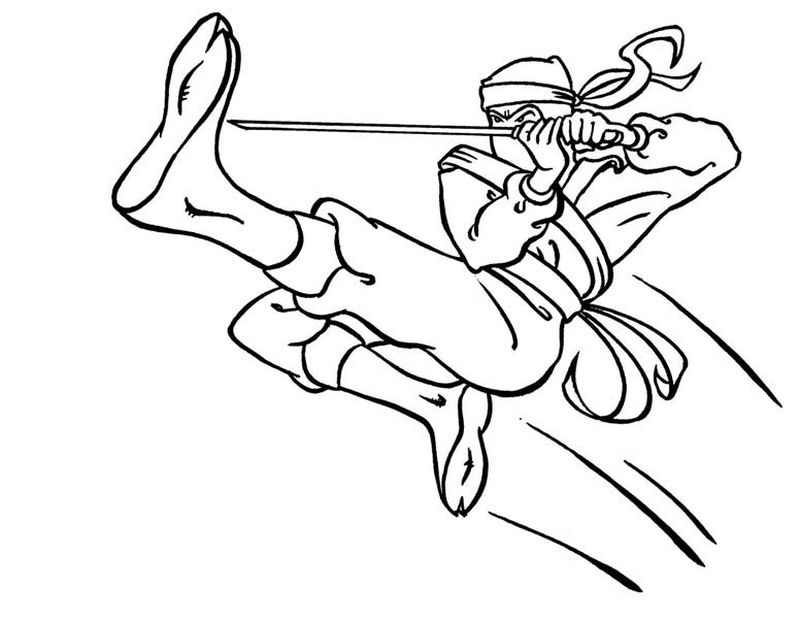 Ninja Coloring Pages For Kids Printable