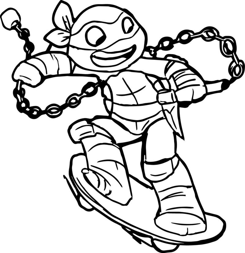 Ninja Turtle Coloring Pages For Toddlers