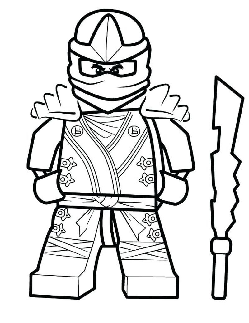 Ninja Warrior Coloring Pages