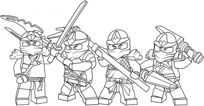 Ninjago Characters Lego Coloring Page