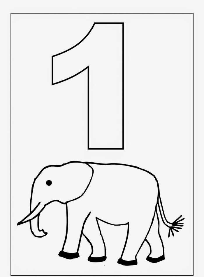 Number 1 Kindergarten Coloring Worksheet