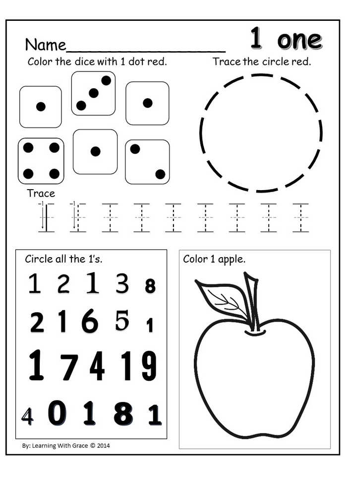 Number 1 Math Coloring Pages