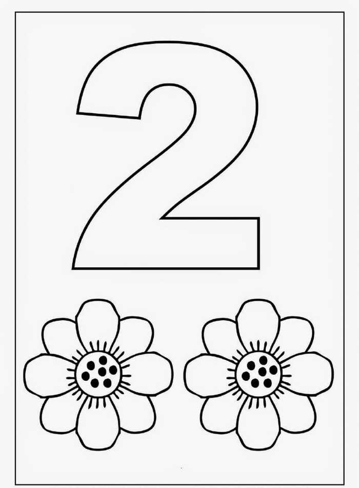 Number 2 Kindergarten Coloring Pages