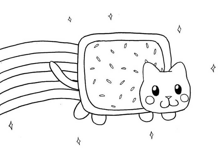 Nyan Cat Game Coloring Page