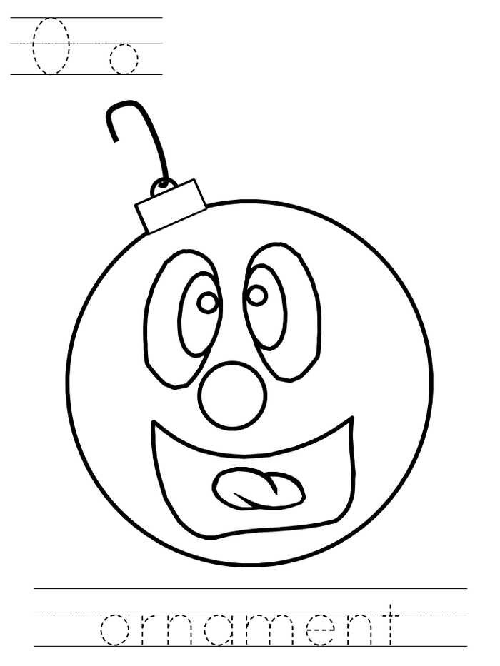 O Is For Ornament Coloring Page