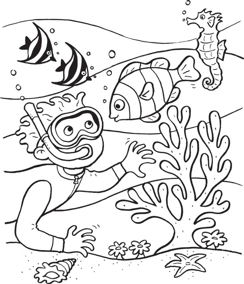 Ocean Coloring Pages Preschool