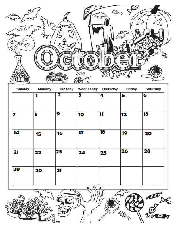 October Coloring Pages