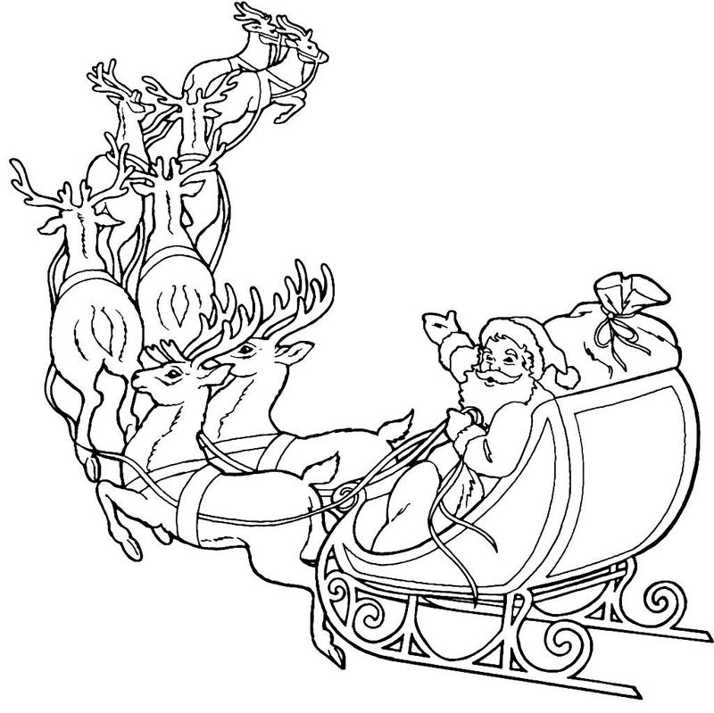 Online Reindeer Coloring Pages