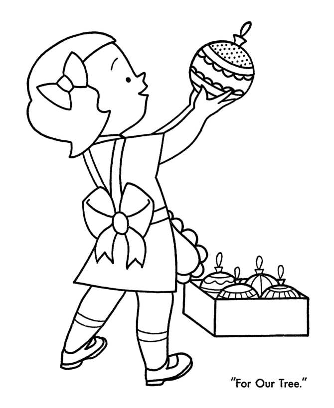 Ornaments For Our Christmas Tree Coloring Pages