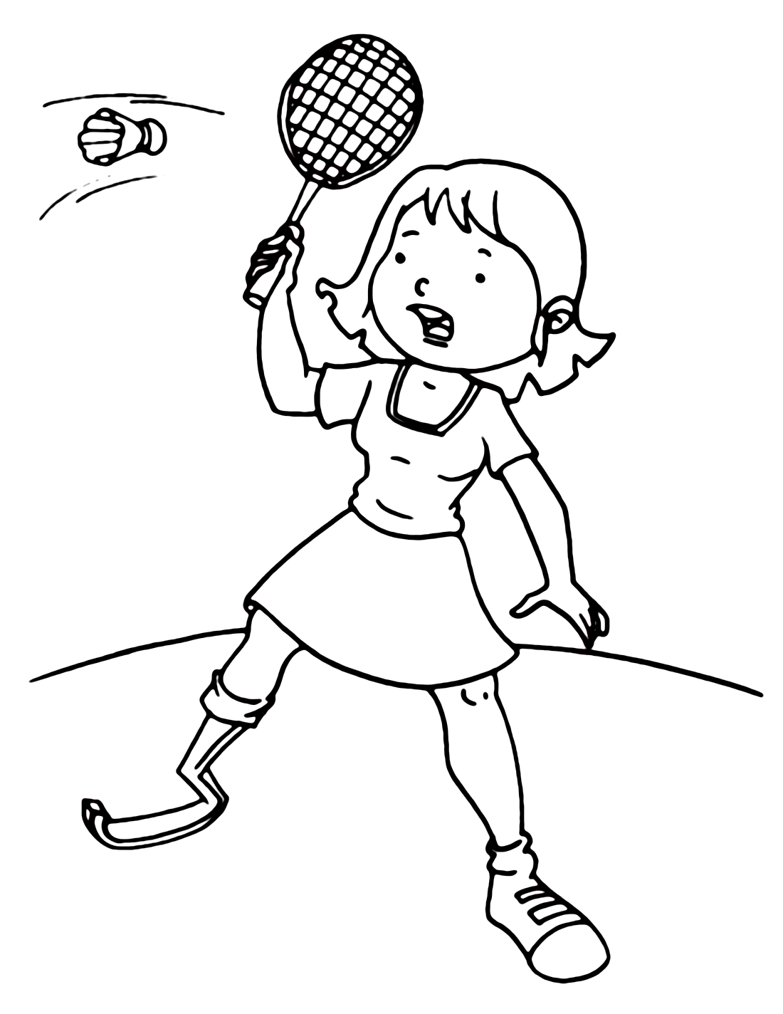 paralympic game racketlhon coloring pages