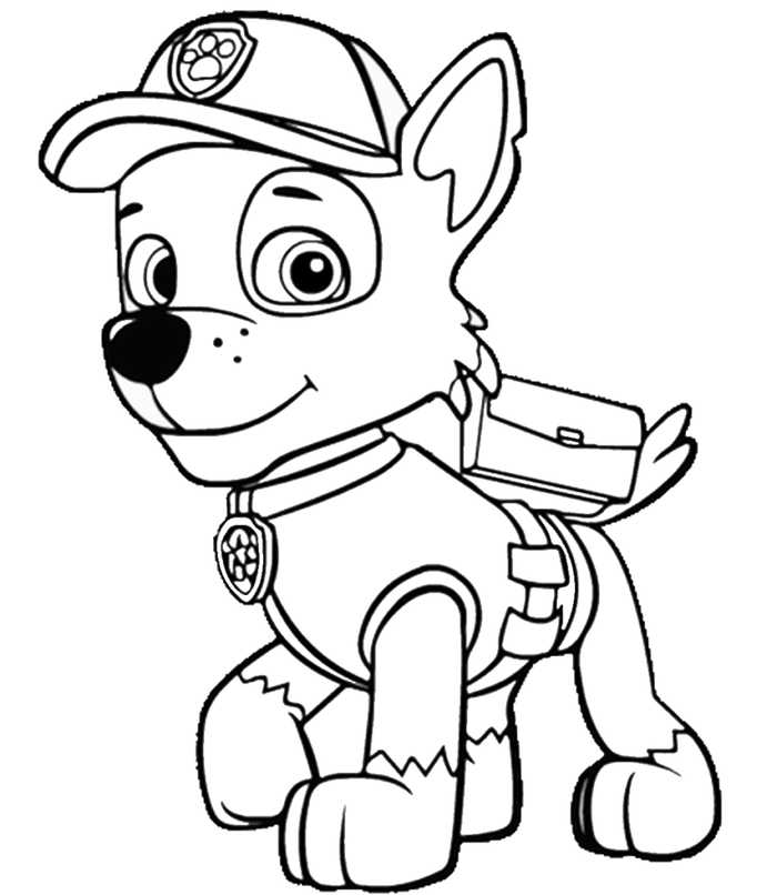 Paw Patrol Coloring Pages Rocky