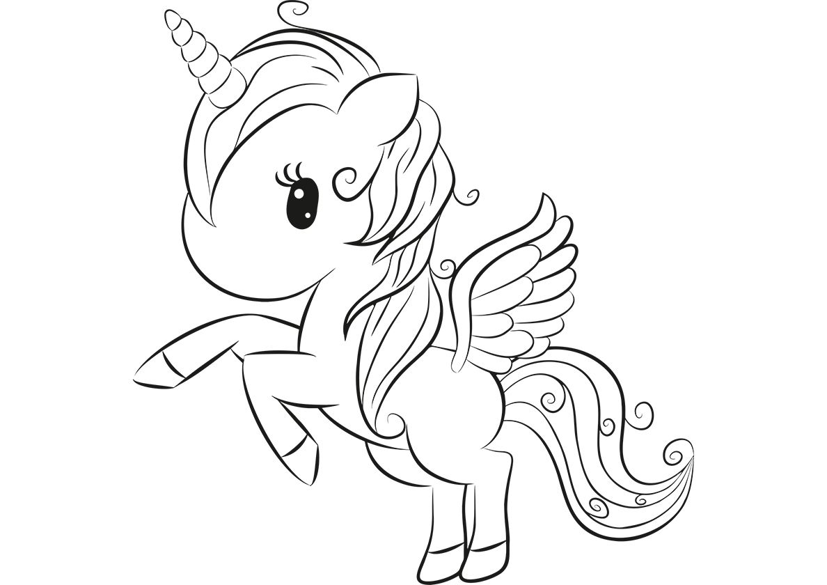 pegasus unicorn coloring pages