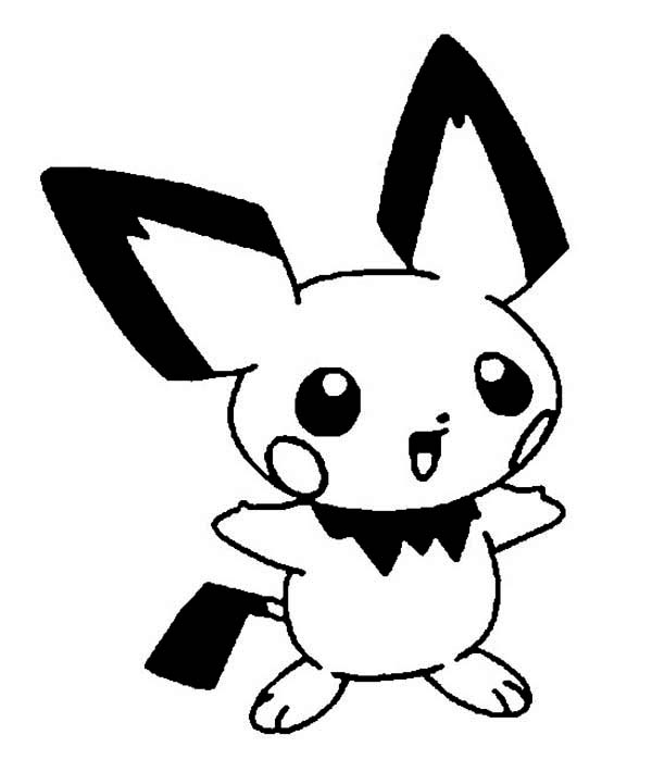 picture of pichu coloring page