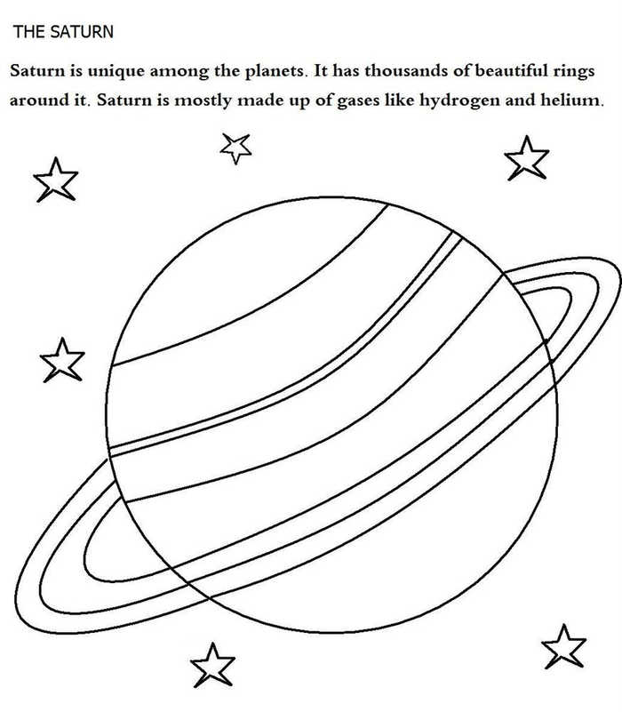 Planet Coloring Page Worksheet