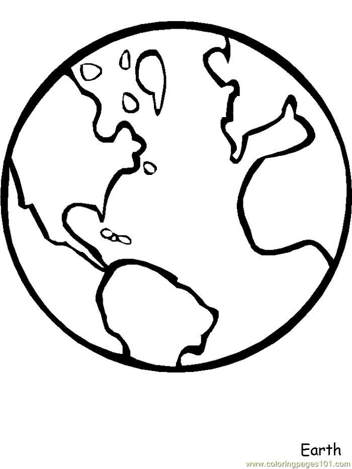 Planet Earth Coloring Page