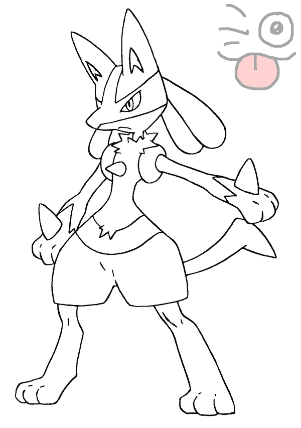 pokemon coloring pages lucario