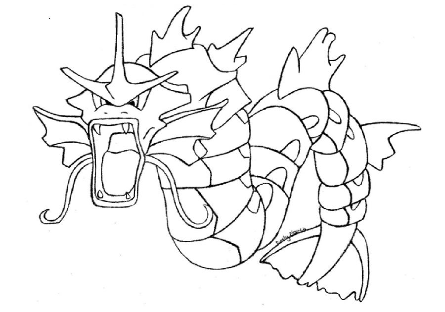 pokemon gyarados coloring pages