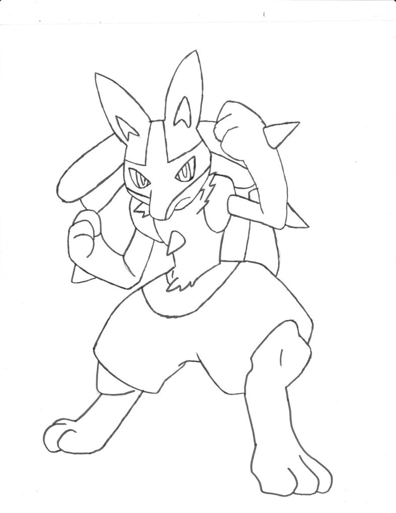 pokemon lucario coloring pages