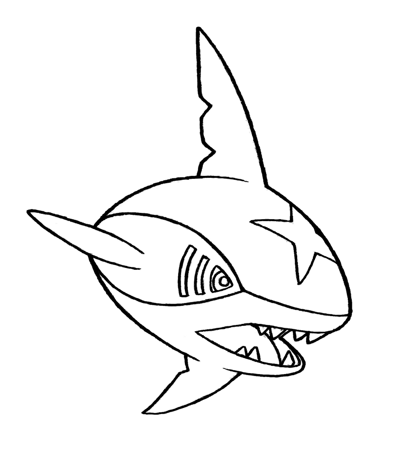 pokemon sharpedo coloring pages