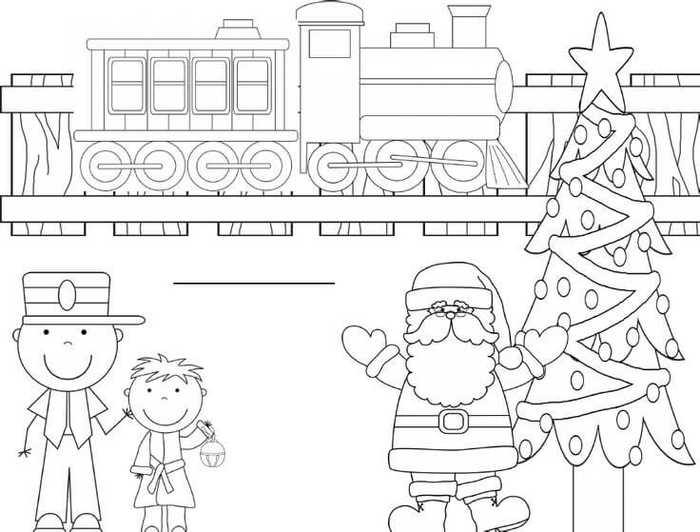 Polar Express Coloring Pages Printable