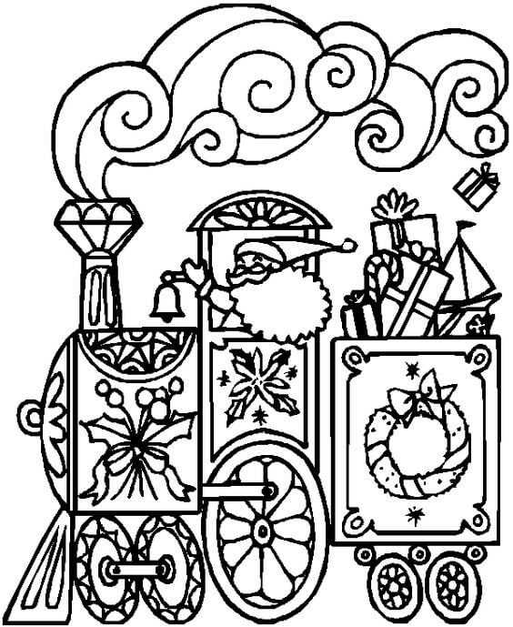 Polar Express Train Coloring Pages