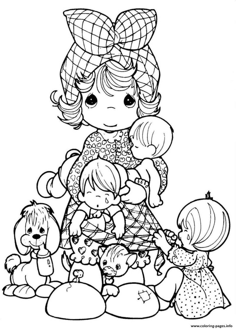 Precious Moments Alphabet Coloring Pages