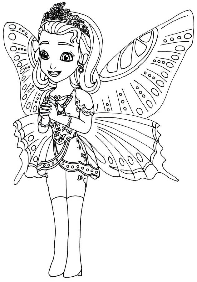 Princess Amber Coloring Page