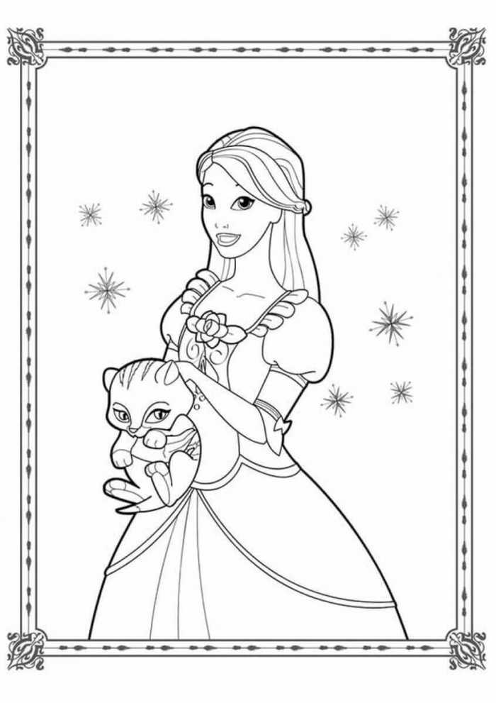 Princess Barbie Coloring Pages