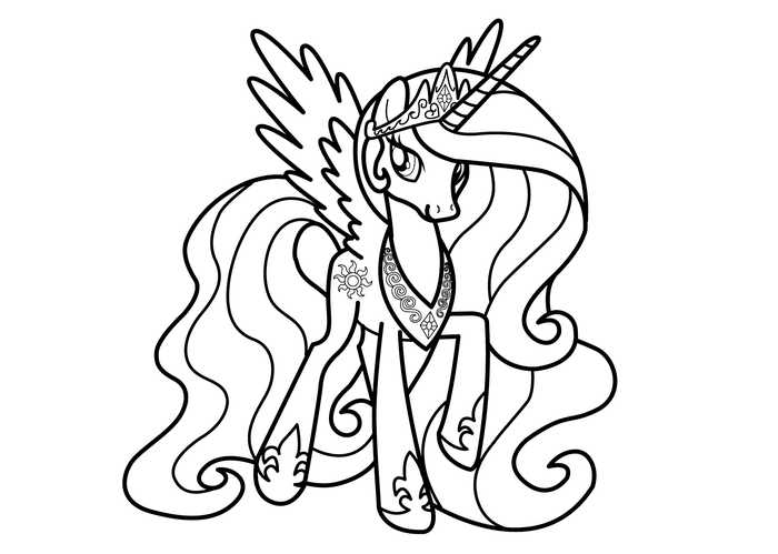 Princess Celestia Mlp Coloring Pages