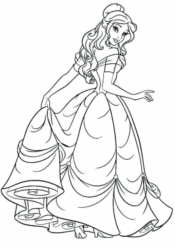 Princess Coloring Pages Belle