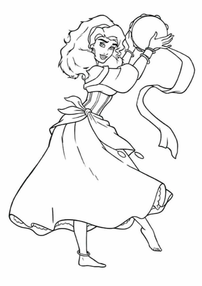 Princess Coloring Pages Esmeralda