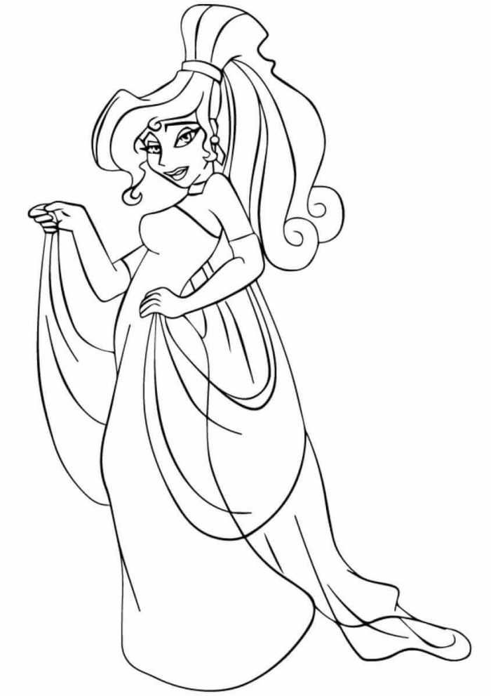 Princess Coloring Pages Megara