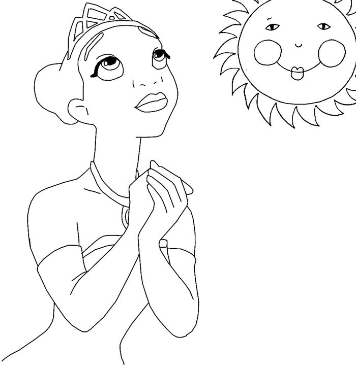 Princess Coloring Pages Tiana