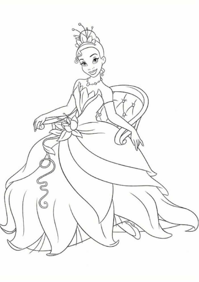 Princess Coloring Pages Tiana