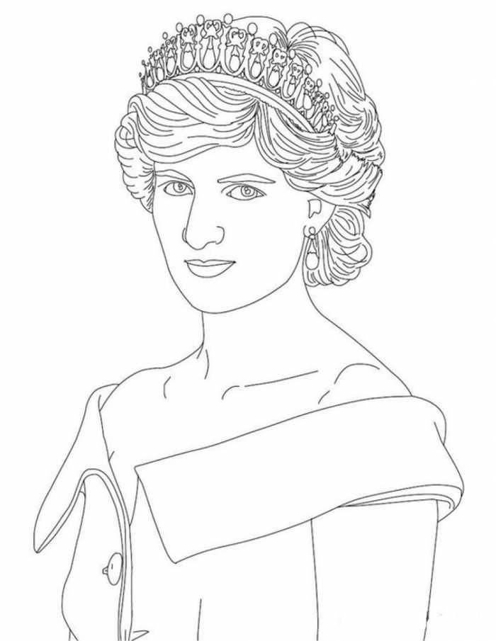 Princess Diana Coloring Pages