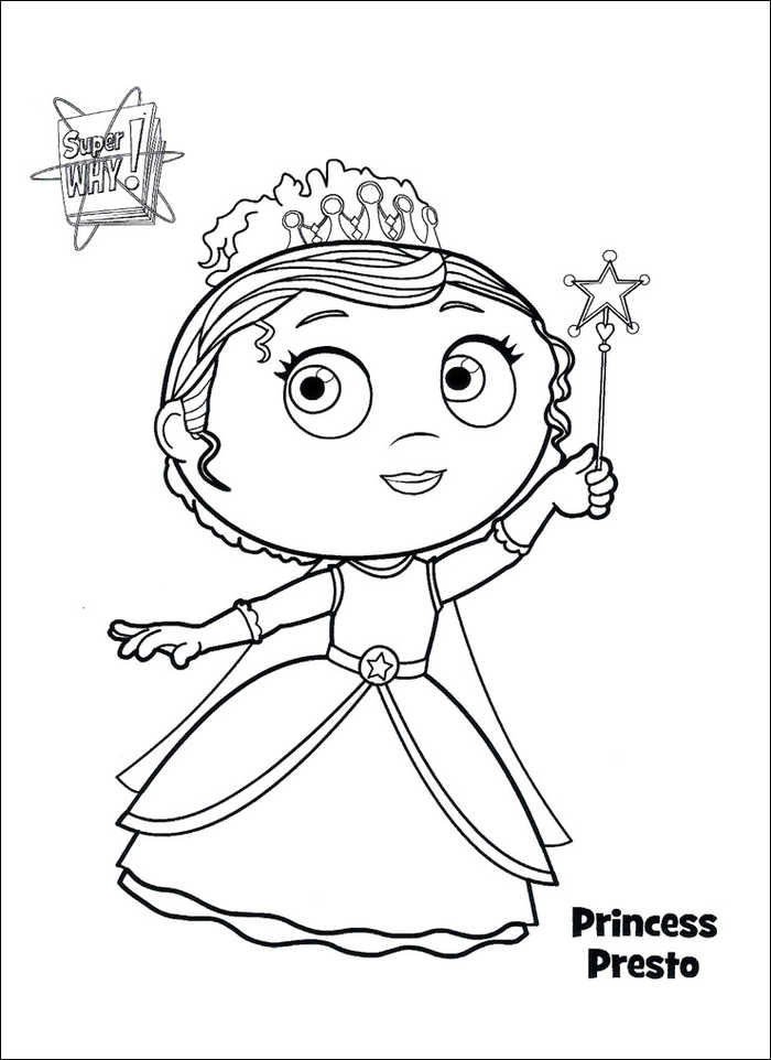 Princess Presto Coloring Pages