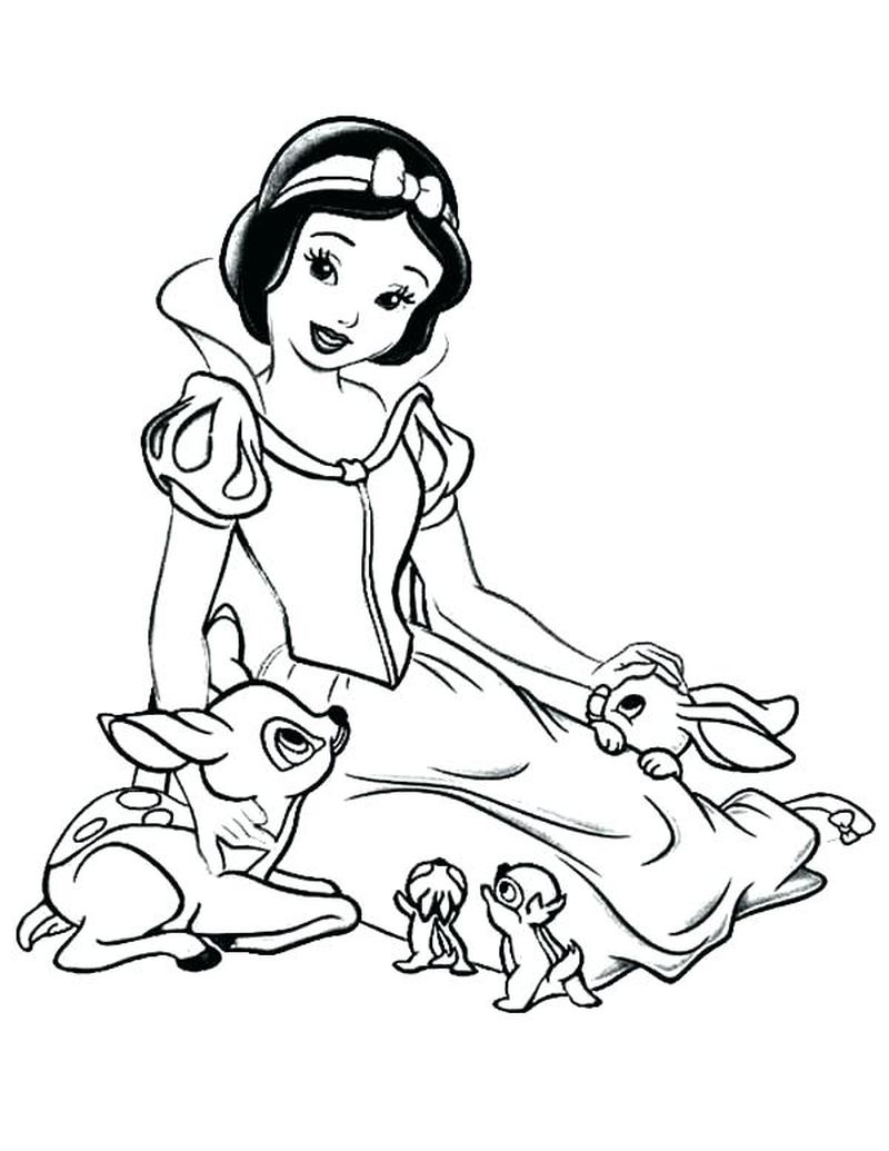 Princess Snow White Coloring Pages