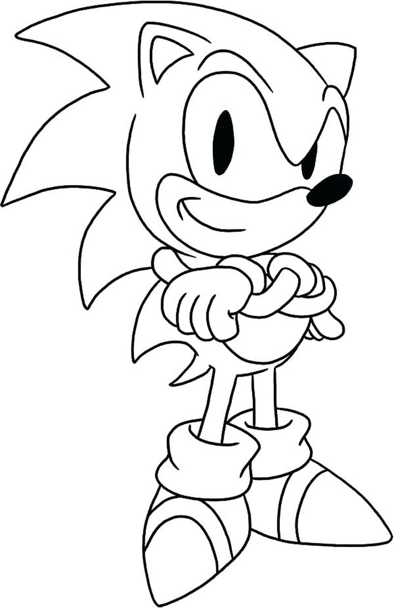 Print Sonic The Hedgehog Coloring Pages