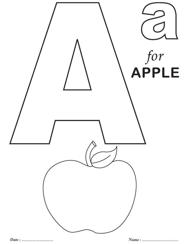 Printable Alphabet Coloring Pages For Preschoolers