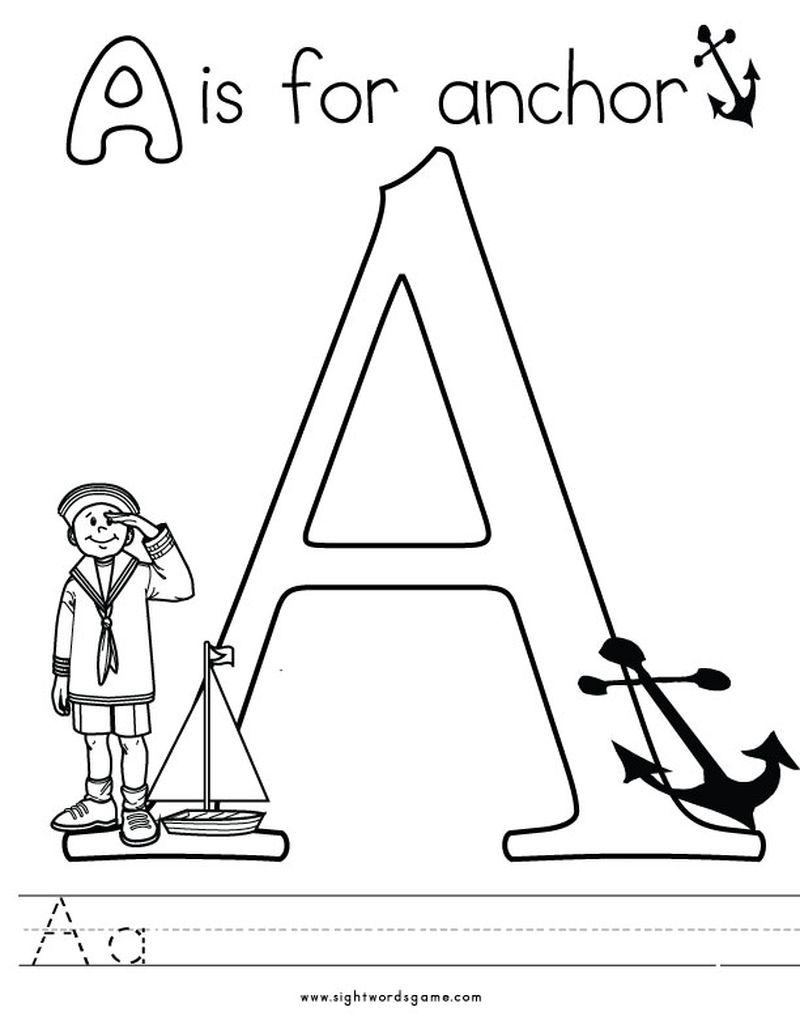 Printable Alphabet Coloring Pages