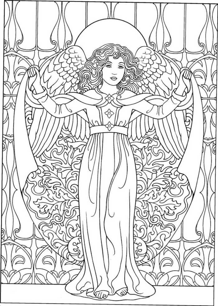 Printable Angel Coloring Pages For Adults 1