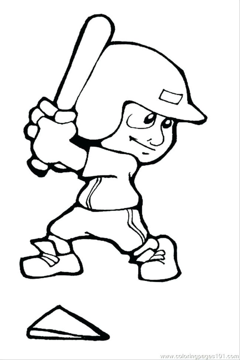 Printable Baseball Bat Coloring Pages