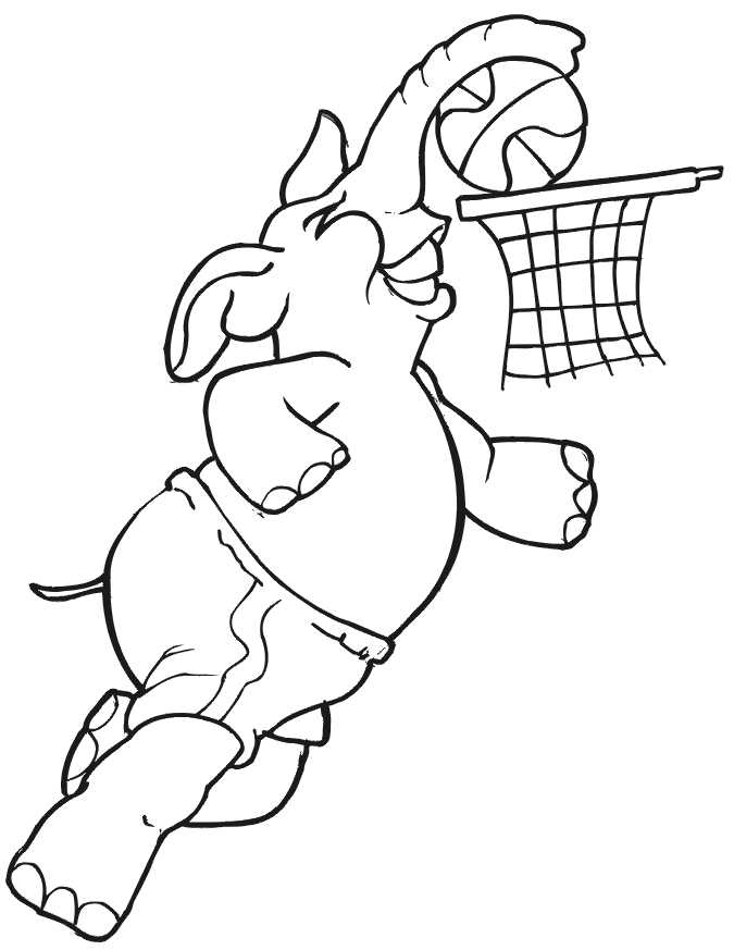 Printable Basketball Coloring Pages