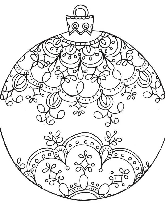 Printable Christmas Ornament Coloring Page