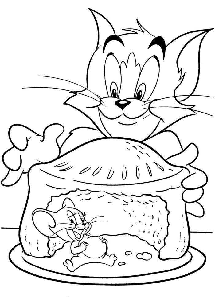 Printable Coloring Pages For Tom And Jerry