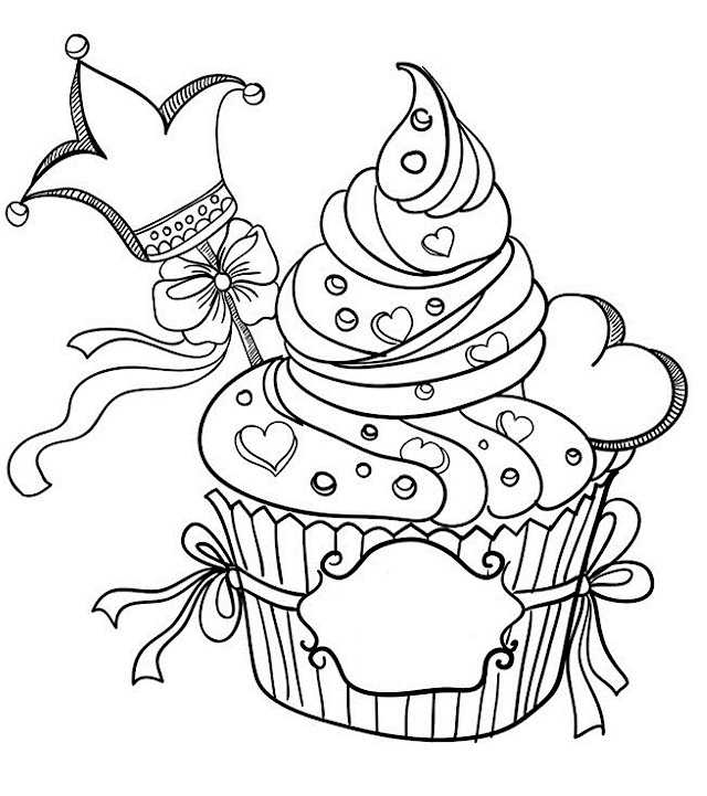 Printable Cupcake Coloring Pages