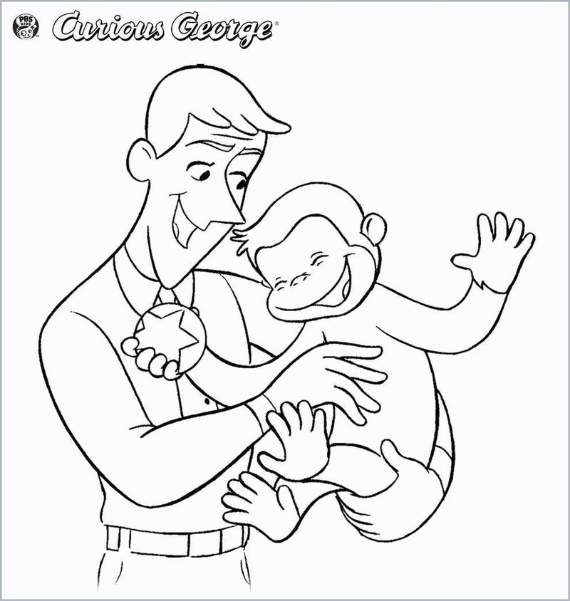 Printable Curious George Coloring Pages