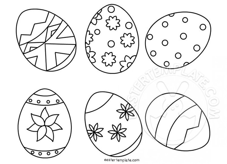 Printable Easter Egg Coloring Pages