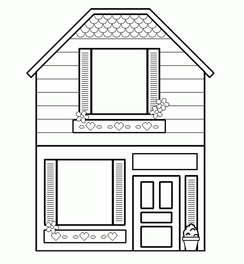 Printable House Coloring Pages