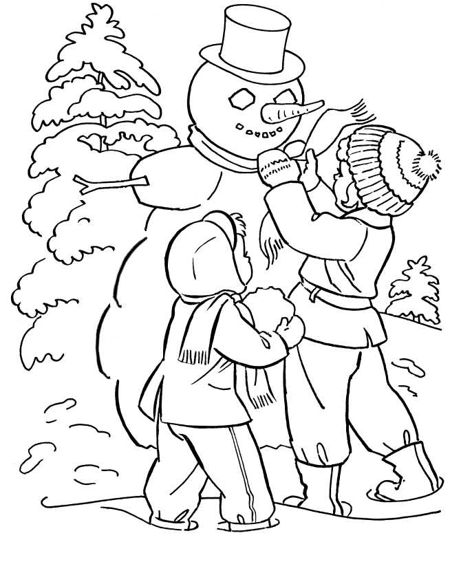 Printable Snowman Coloring Pages